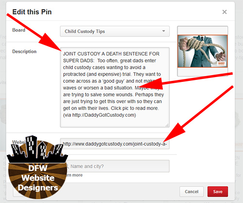 Pinning a Post for Business Pinterest