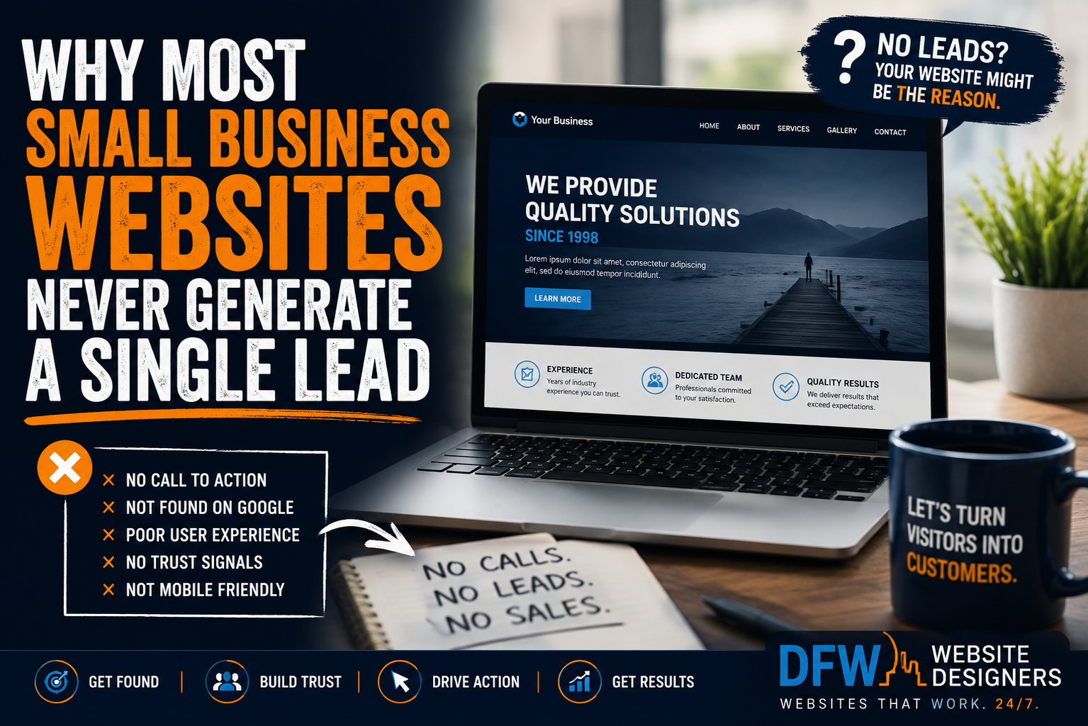 Why Most Small Business Websites Never Generate a Single Lead, https://DFWWebsiteDesigners.com Why Most Small Business Websites Never Generate a Single Lead, https://DFWWebsiteDesigners.com