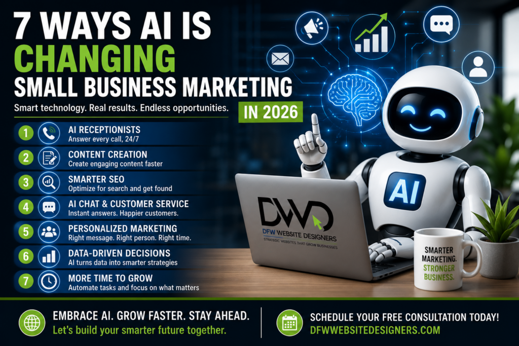 Ai is Changing Small Business https://DFWWebsiteDesigners.com