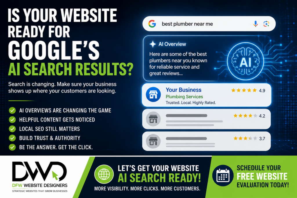 Ready for Google's Ai Search Ready https://DFWWebsiteDesigners.com