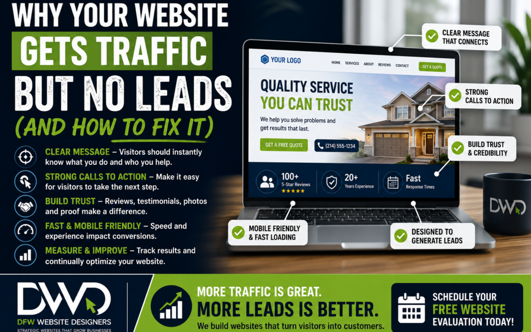 Why Your Website Gets Traffic But No Leads (And How to Fix It)