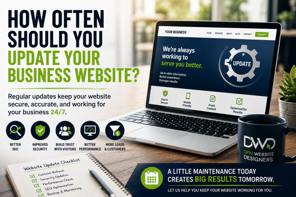 Update Business Website https://DFWWebsiteDesigners.com