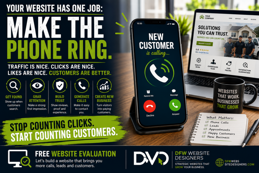 Websites, Make the Phone Ring https://DFWWebsiteDesigners.com