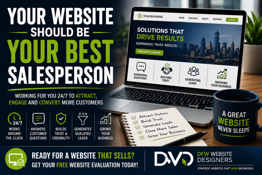 Website Should Be Your Best Saleperson. https://DFWWebsiteDesigners.com