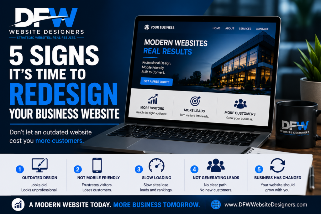 5 Signs It's Time to Redesign https://DFWWebsiteDesigners.com