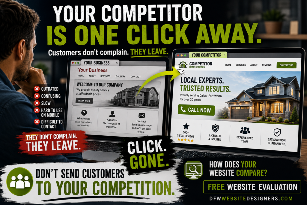 Your Competition is One Click Away https://DFWWebsiteDesigners.com