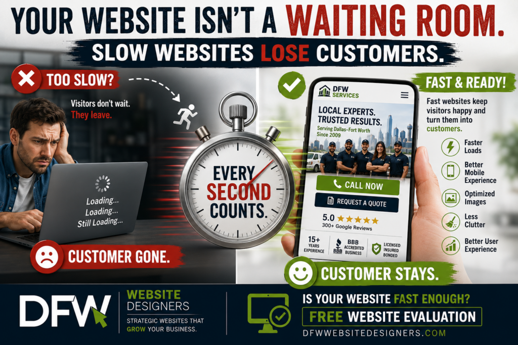 Slow Website https://DFWWebsiteDesigners.com