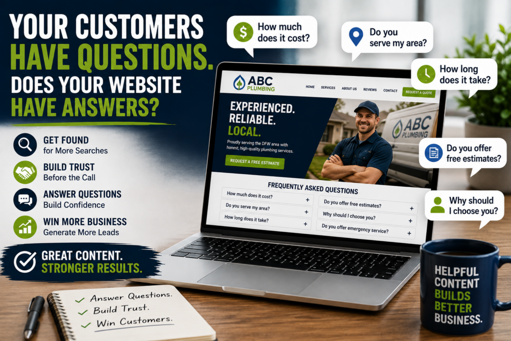 Customers Have Questions https://DFWWebsiteDesigners.com