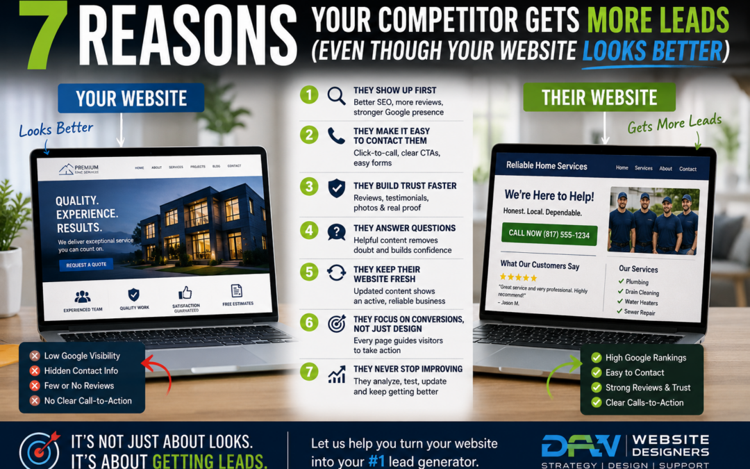 7 Reasons Your Competitor Gets More Leads (Even Though Your Website Looks Better)