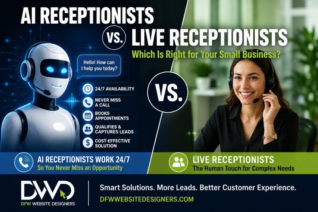 DFW Ai Receptionist https://DFWWebsiteDesigners.com