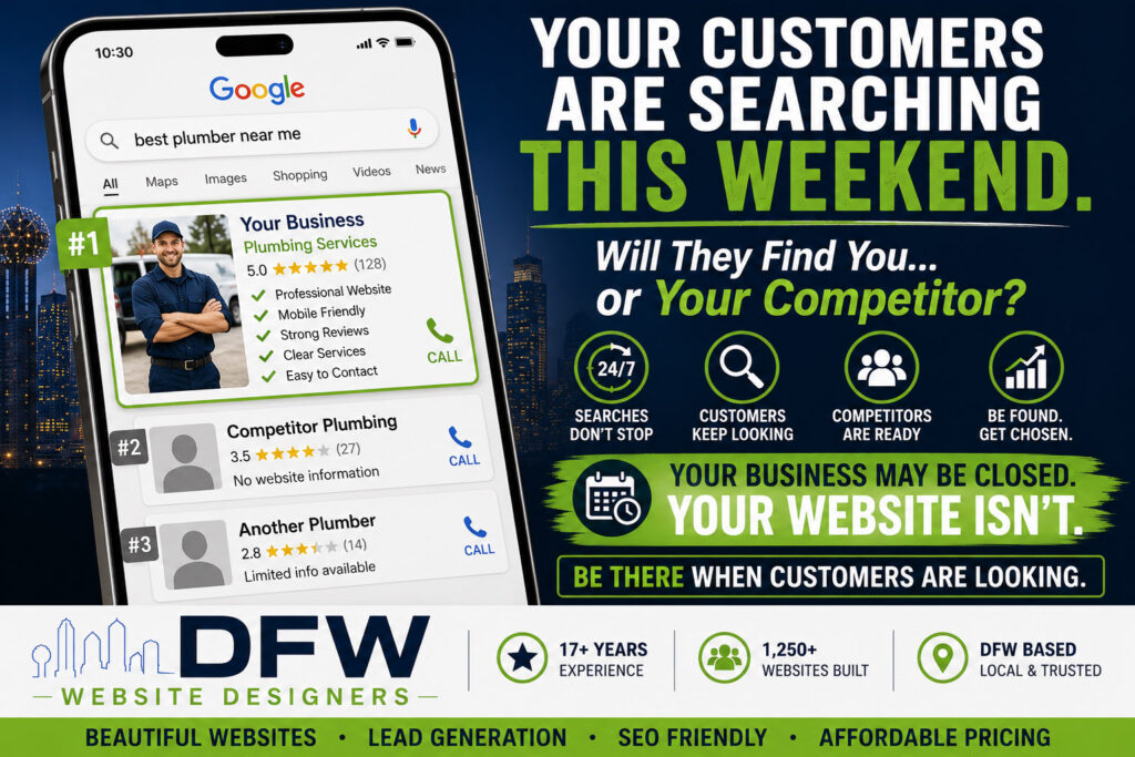 Customers are Searching https://DFWWebsiteDesigners.com
