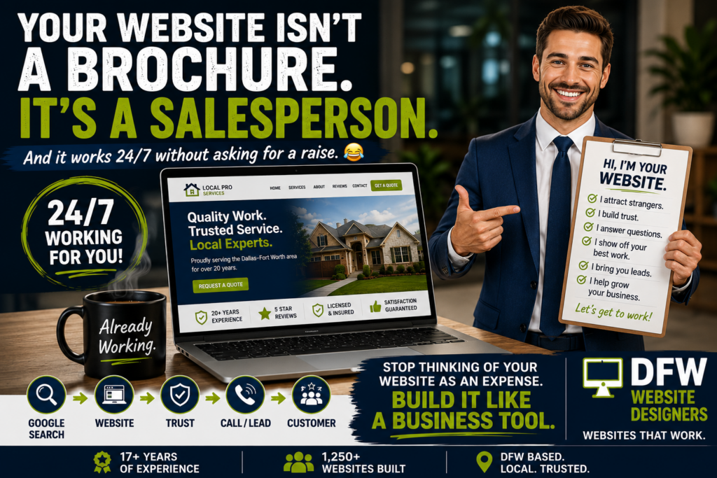 Your Website Isn't a Brochure https://DFWWebsiteDesigners.com