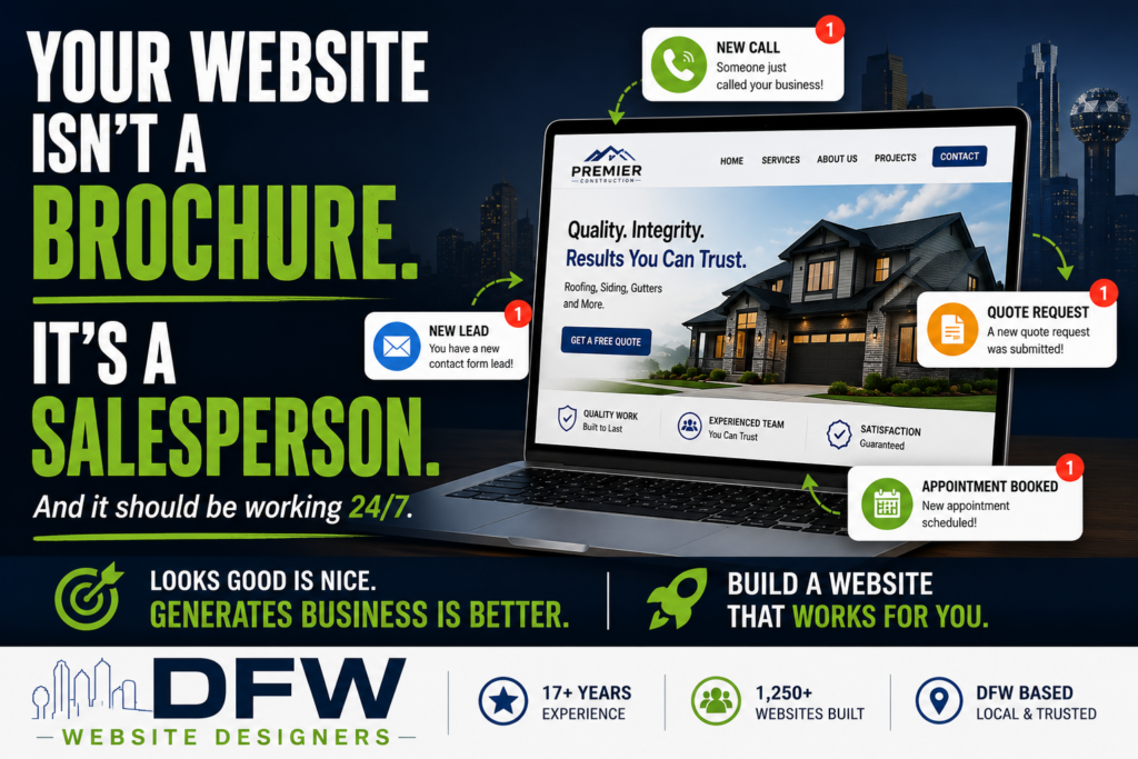 Your Website Isn't a Brochure https://DFWWebsiteDesigners.com