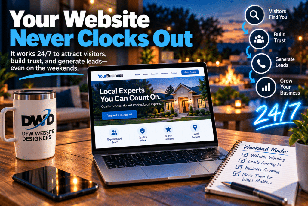 Website Never Clocks Out https://DFWWebsiteDesigners.com