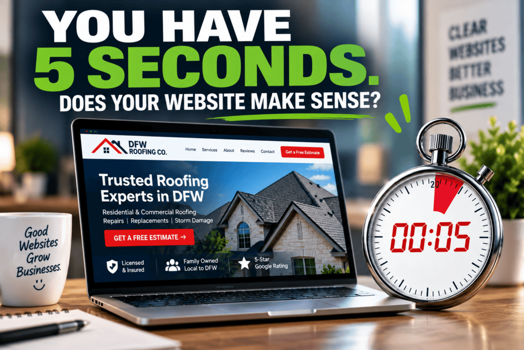 You Have 5 Seconds https://DFWWebsiteDesigners.com